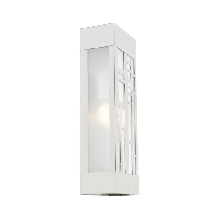 Livex Lighting 22972-91 Two Light Outdoor Wall Sconce, Brushed Nickel