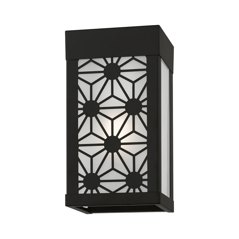 Livex Lighting 24321-04 One Light Outdoor Wall Sconce, Black