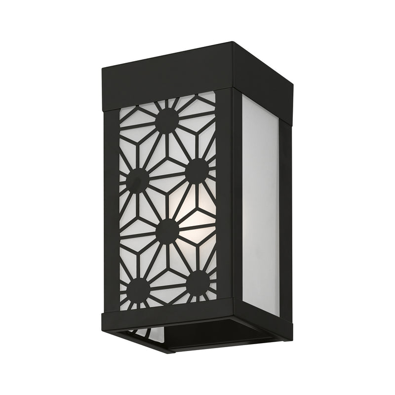 Livex Lighting 24321-04 One Light Outdoor Wall Sconce, Black