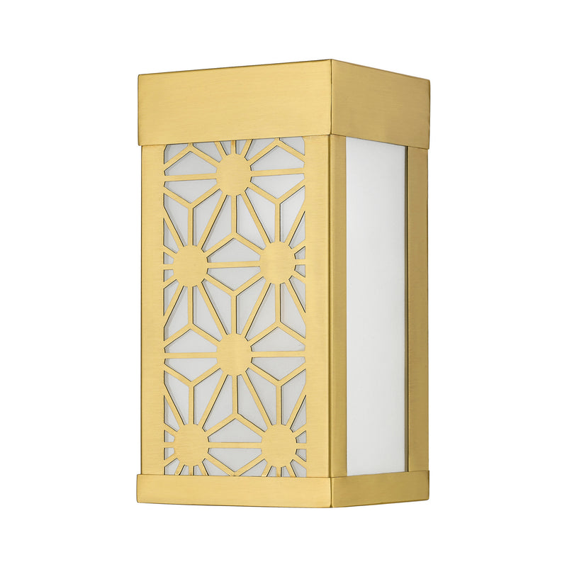 Livex Lighting 24321-32 One Light Outdoor Wall Sconce, Satin Gold