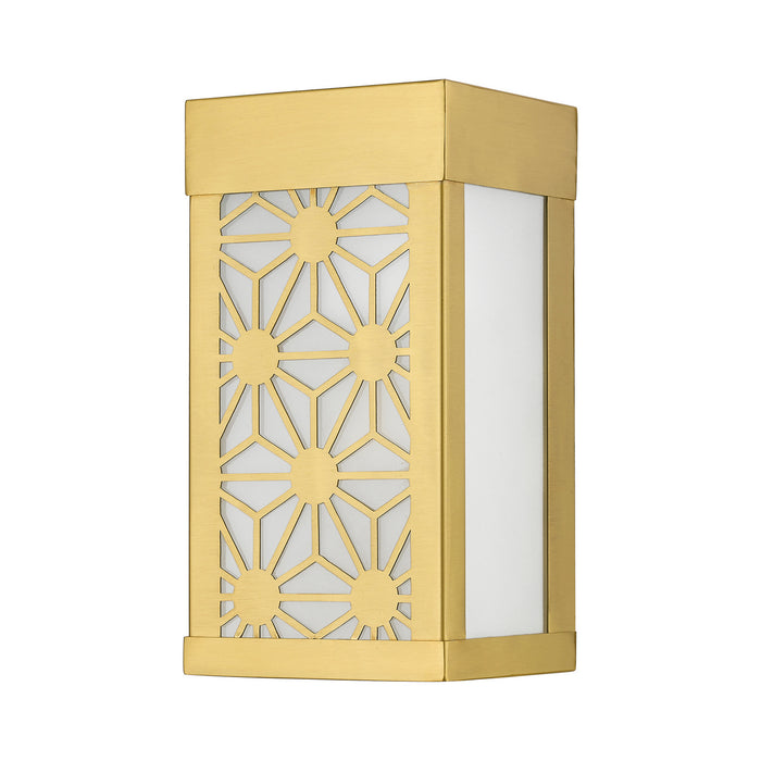 Livex Lighting 24321-32 One Light Outdoor Wall Sconce, Satin Gold