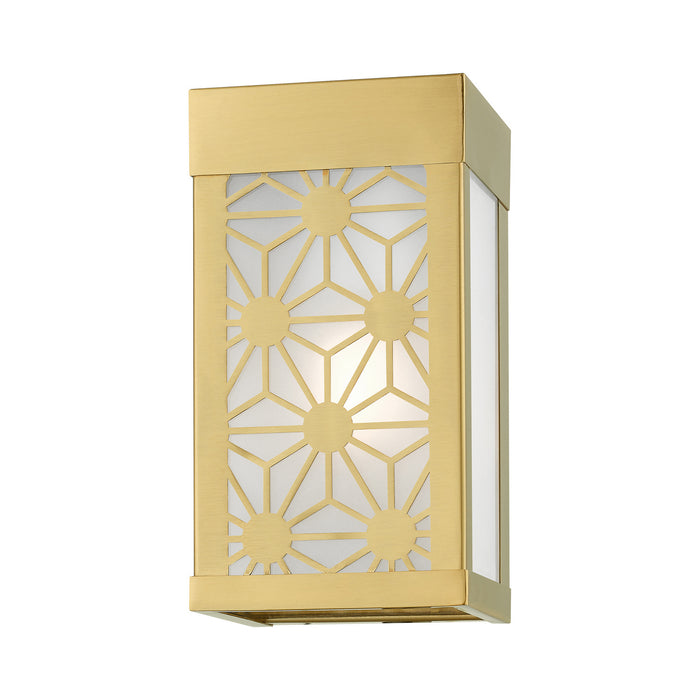 Livex Lighting 24321-32 One Light Outdoor Wall Sconce, Satin Gold