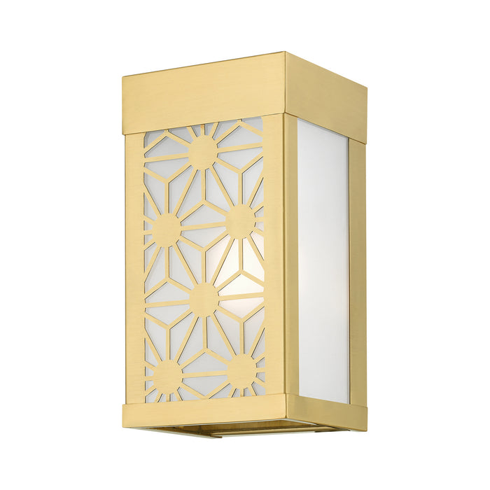 Livex Lighting 24321-32 One Light Outdoor Wall Sconce, Satin Gold