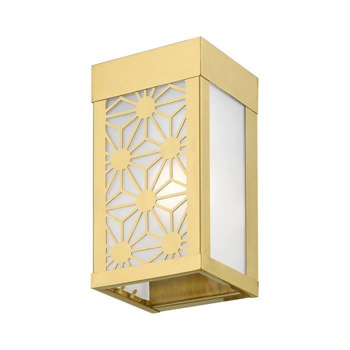 Livex Lighting 24321-32 One Light Outdoor Wall Sconce, Satin Gold