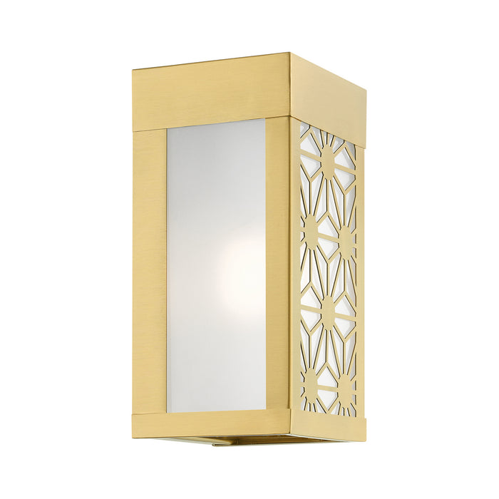 Livex Lighting 24321-32 One Light Outdoor Wall Sconce, Satin Gold