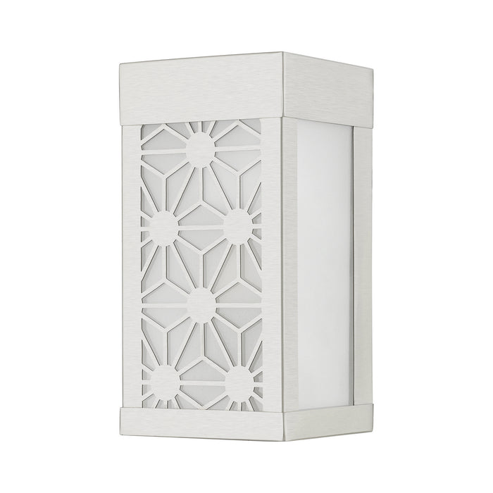 Livex Lighting 24321-91 One Light Outdoor Wall Sconce, Brushed Nickel