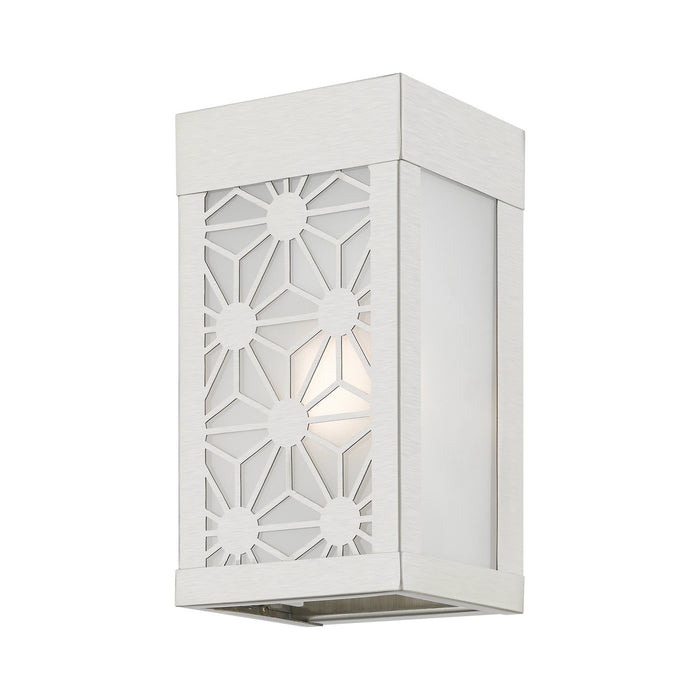 Livex Lighting 24321-91 One Light Outdoor Wall Sconce, Brushed Nickel