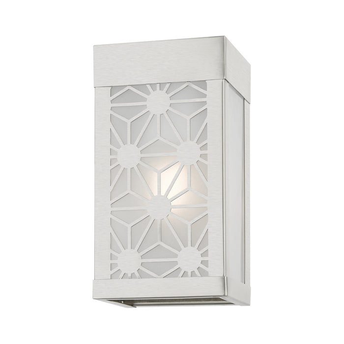 Livex Lighting 24321-91 One Light Outdoor Wall Sconce, Brushed Nickel