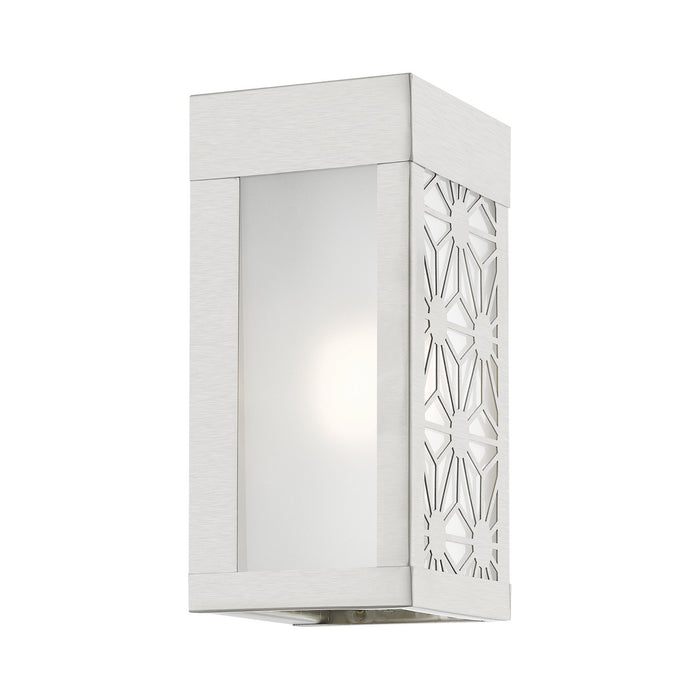 Livex Lighting 24321-91 One Light Outdoor Wall Sconce, Brushed Nickel