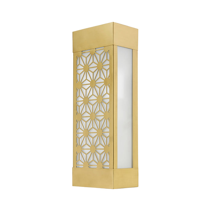 Livex Lighting 24322-32 Two Light Outdoor Wall Sconce, Satin Gold