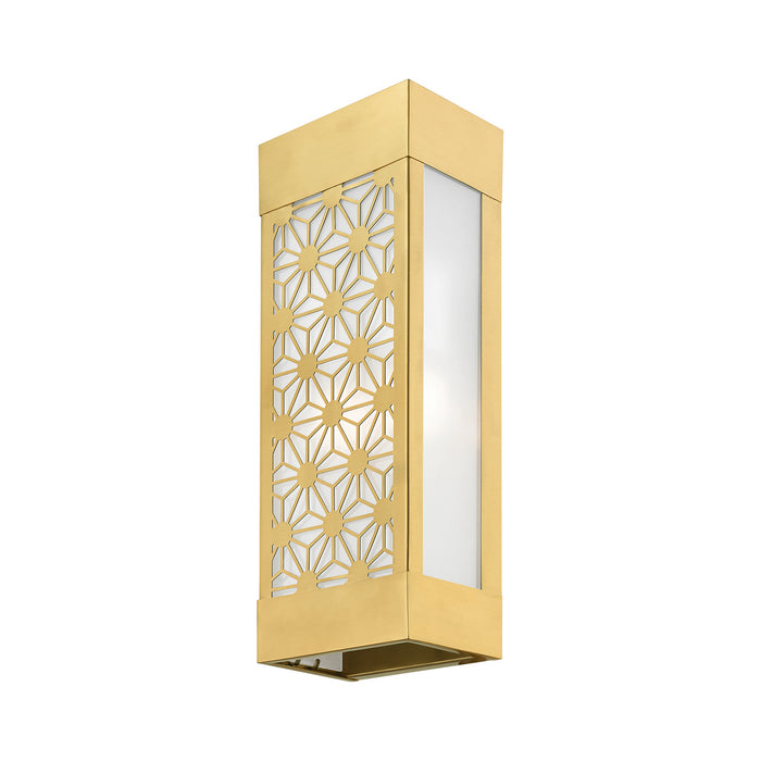 Livex Lighting 24322-32 Two Light Outdoor Wall Sconce, Satin Gold
