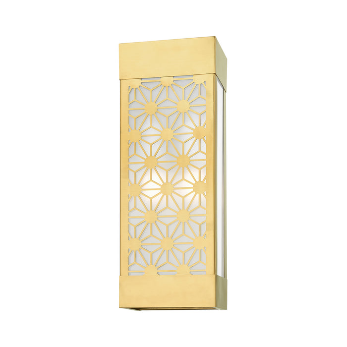 Livex Lighting 24322-32 Two Light Outdoor Wall Sconce, Satin Gold