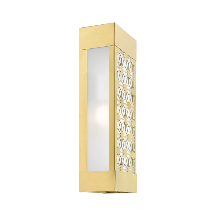 Livex Lighting 24322-32 Two Light Outdoor Wall Sconce, Satin Gold