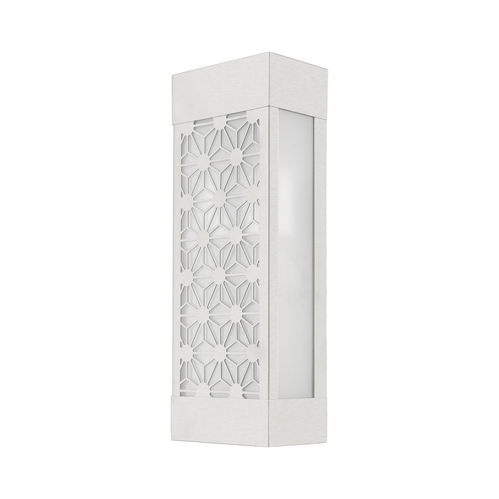 Livex Lighting 24322-91 Two Light Outdoor Wall Sconce, Brushed Nickel
