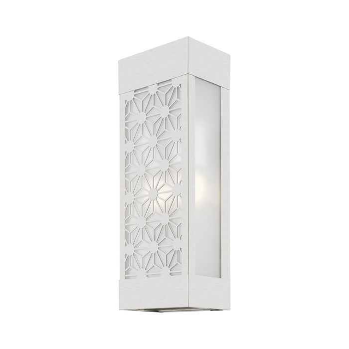 Livex Lighting 24322-91 Two Light Outdoor Wall Sconce, Brushed Nickel