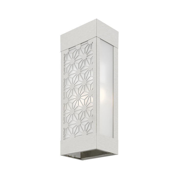 Livex Lighting 24322-91 Two Light Outdoor Wall Sconce, Brushed Nickel