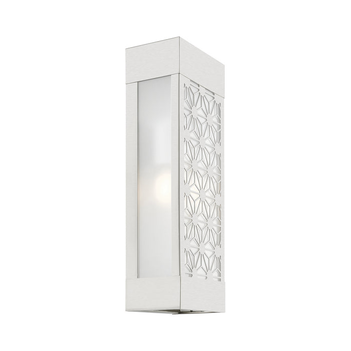 Livex Lighting 24322-91 Two Light Outdoor Wall Sconce, Brushed Nickel