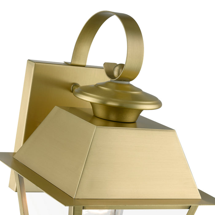Livex Lighting 27212-08 One Light Outdoor Wall Lantern, Natural Brass