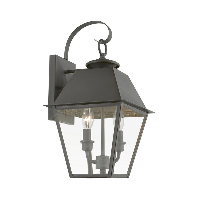 Livex Lighting 27215-61 Two Light Outdoor Wall Lantern, Charcoal