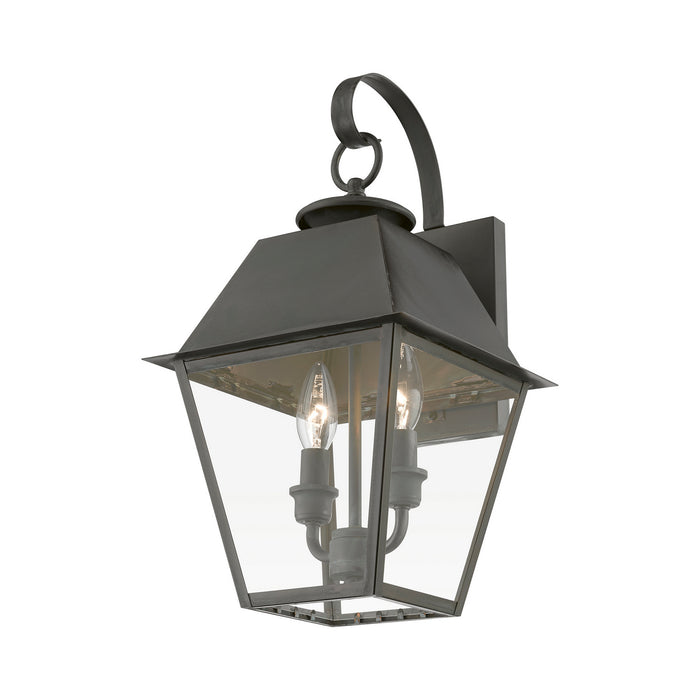 Livex Lighting 27215-61 Two Light Outdoor Wall Lantern, Charcoal