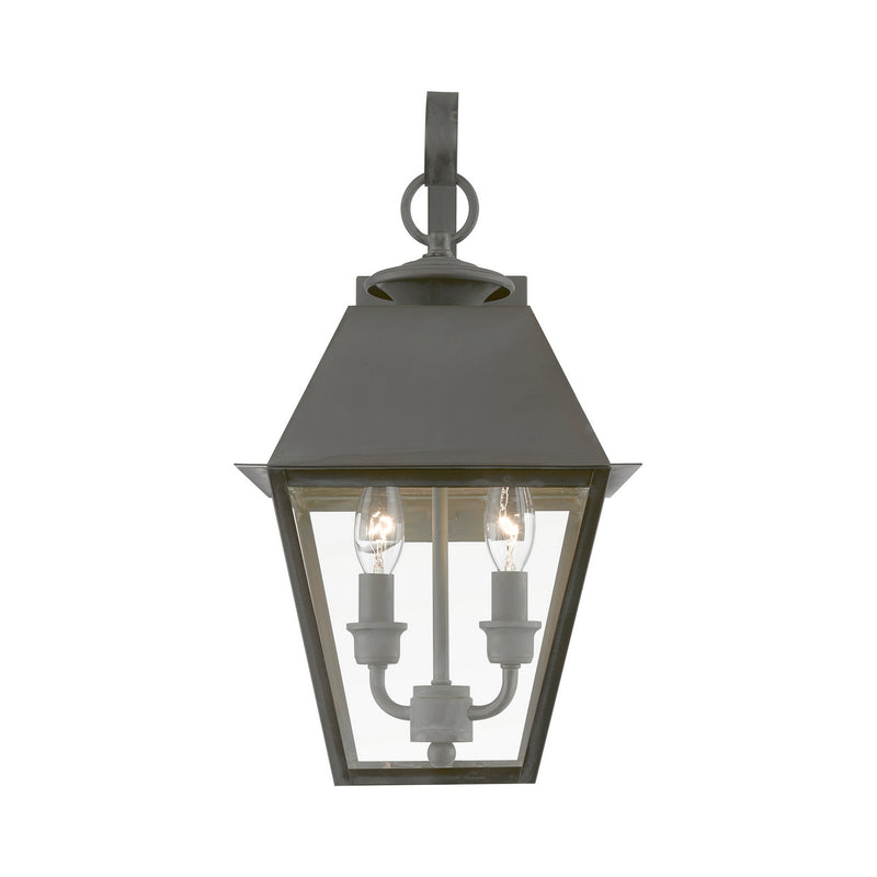 Livex Lighting 27215-61 Two Light Outdoor Wall Lantern, Charcoal