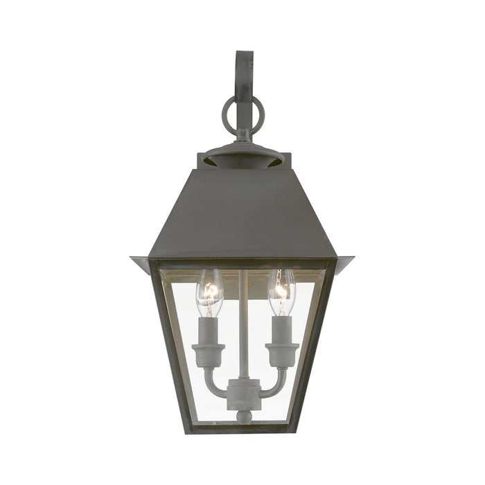 Livex Lighting 27215-61 Two Light Outdoor Wall Lantern, Charcoal