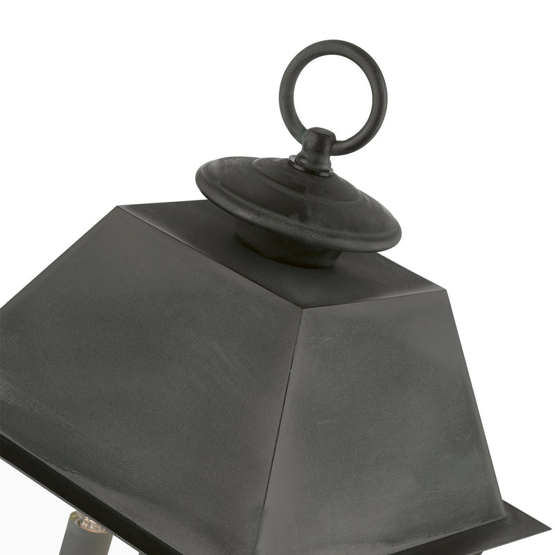 Livex Lighting 27216-61 Two Light Outdoor Post Top Lantern, Charcoal