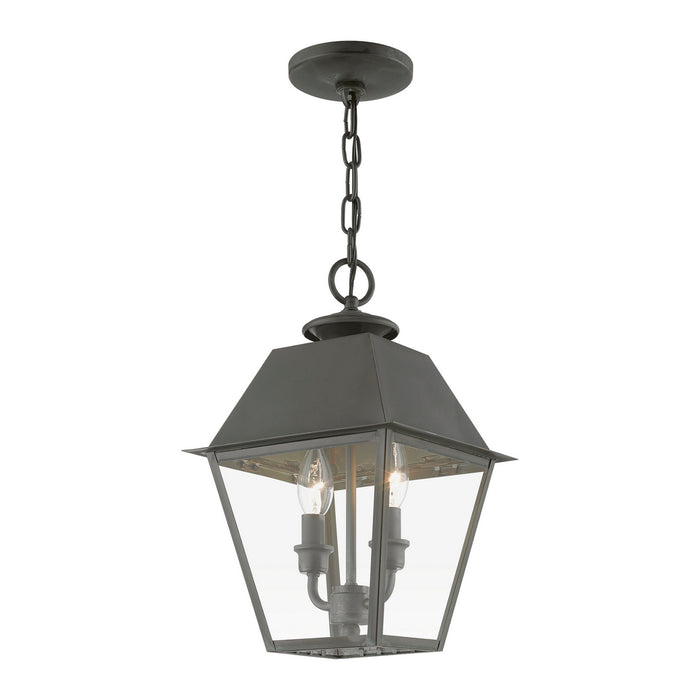 Livex Lighting 27217-61 Two Light Outdoor Pendant, Charcoal