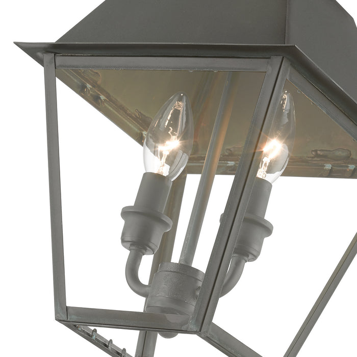 Livex Lighting 27217-61 Two Light Outdoor Pendant, Charcoal