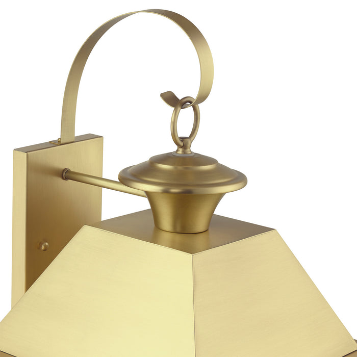 Livex Lighting 27218-08 Three Light Outdoor Wall Lantern, Natural Brass