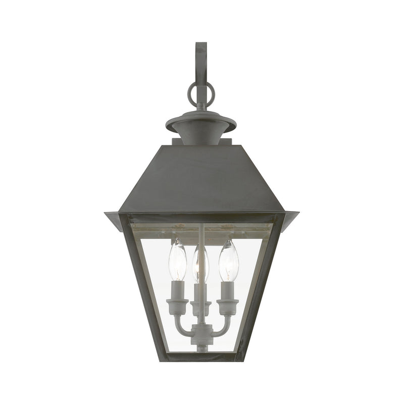 Livex Lighting 27218-61 Three Light Outdoor Wall Lantern, Charcoal