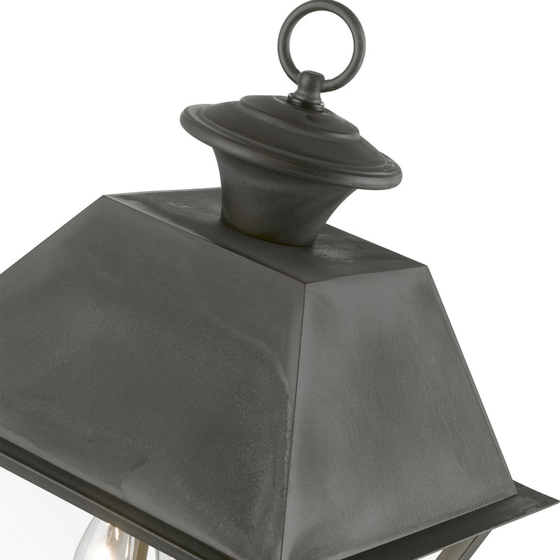 Livex Lighting 27219-61 Three Light Outdoor Post Top Lantern, Charcoal