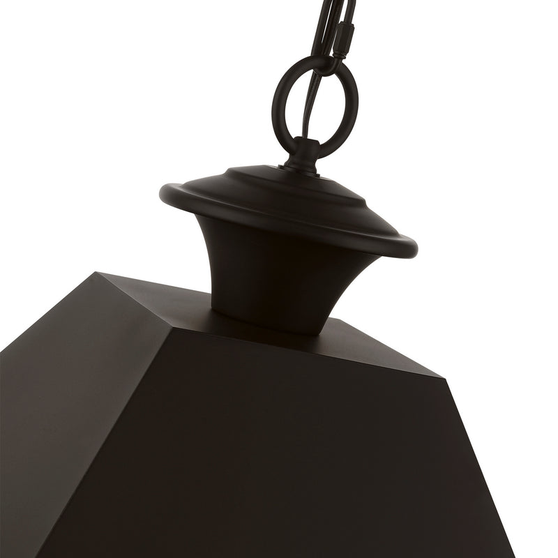 Livex Lighting 27220-07 Three Light Outdoor Pendant, Bronze w/Antique Brass Finish Cluster