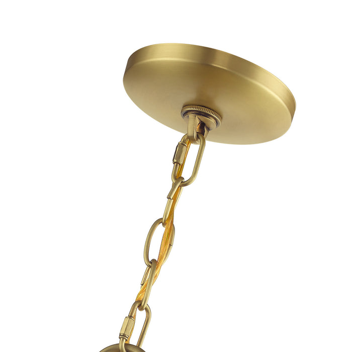 Livex Lighting 27220-08 Three Light Outdoor Pendant, Natural Brass