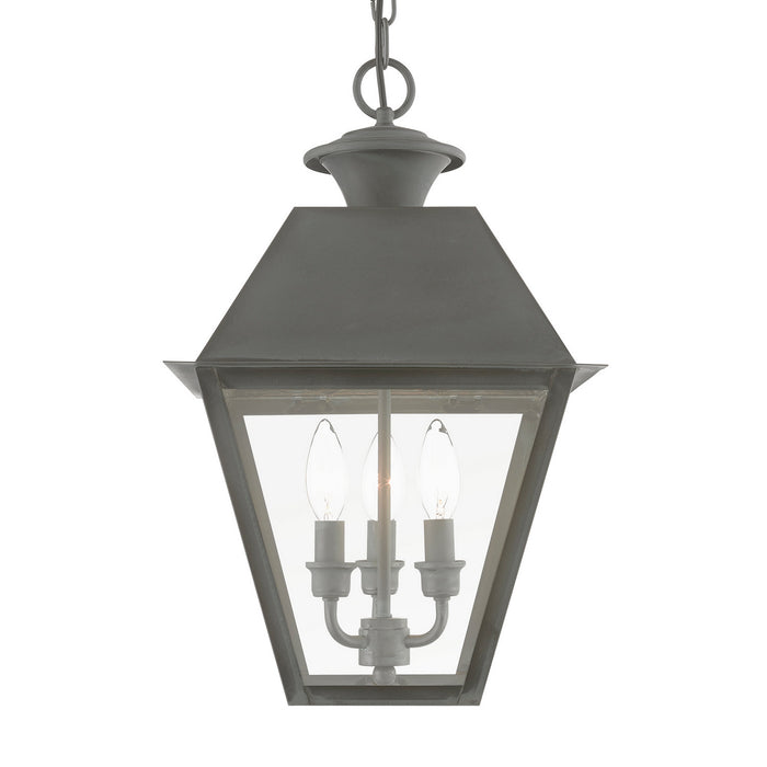 Livex Lighting 27220-61 Three Light Outdoor Pendant, Charcoal