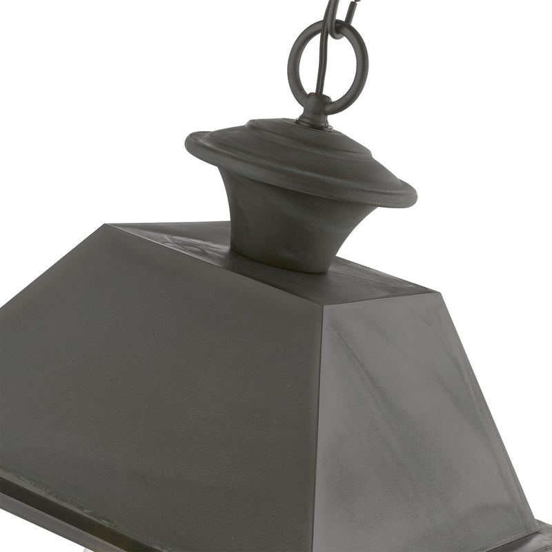 Livex Lighting 27220-61 Three Light Outdoor Pendant, Charcoal