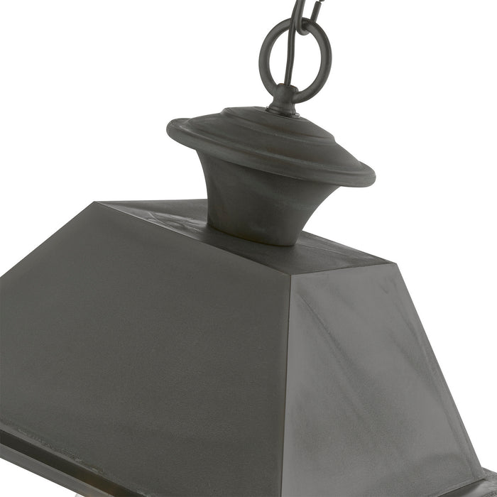 Livex Lighting 27220-61 Three Light Outdoor Pendant, Charcoal