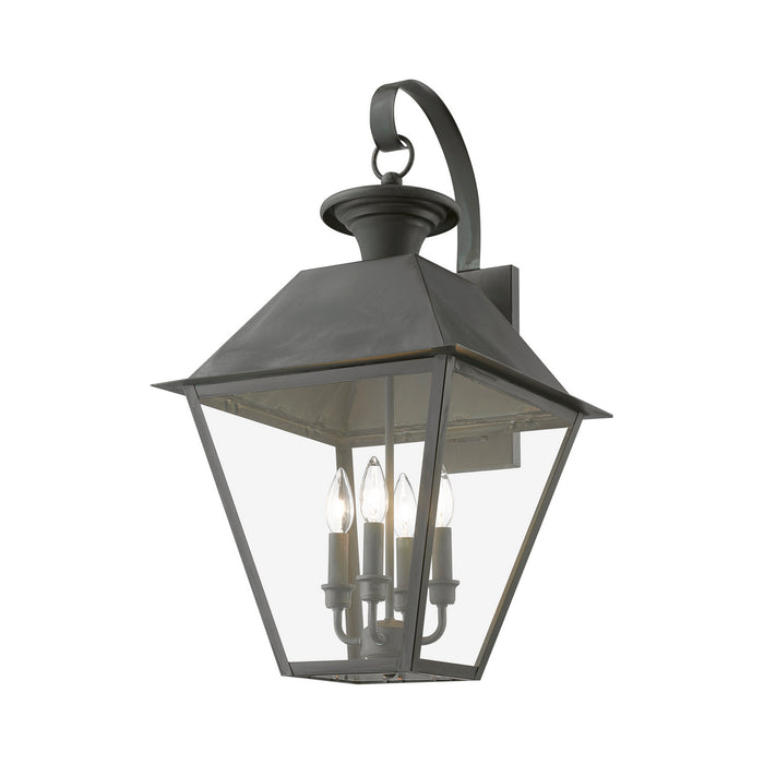 Livex Lighting 27222-61 Four Light Outdoor Wall Lantern, Charcoal