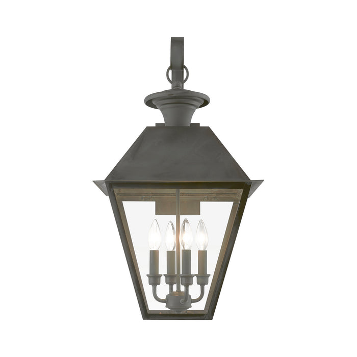 Livex Lighting 27222-61 Four Light Outdoor Wall Lantern, Charcoal