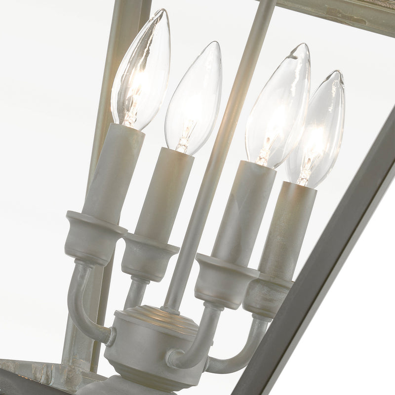 Livex Lighting 27223-61 Four Light Outdoor Post Top Lantern, Charcoal