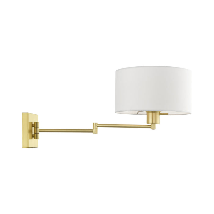 Livex Lighting 40036-12 One Light Swing Arm Wall Lamp, Satin Brass