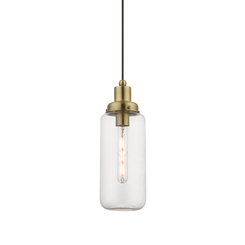 Livex Lighting 40614-01 One Light Mini Pendant, Antique Brass