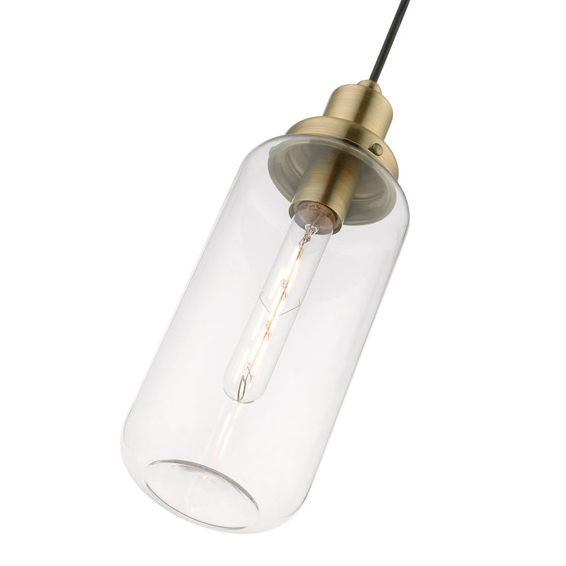 Livex Lighting 40614-01 One Light Mini Pendant, Antique Brass