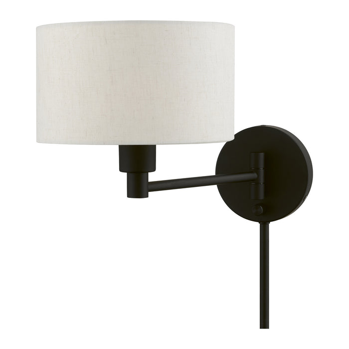 Livex Lighting 40940-04 One Light Swing Arm Wall Lamp, Black