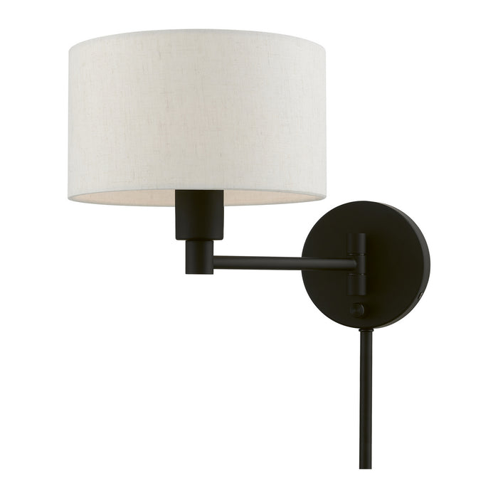 Livex Lighting 40940-04 One Light Swing Arm Wall Lamp, Black
