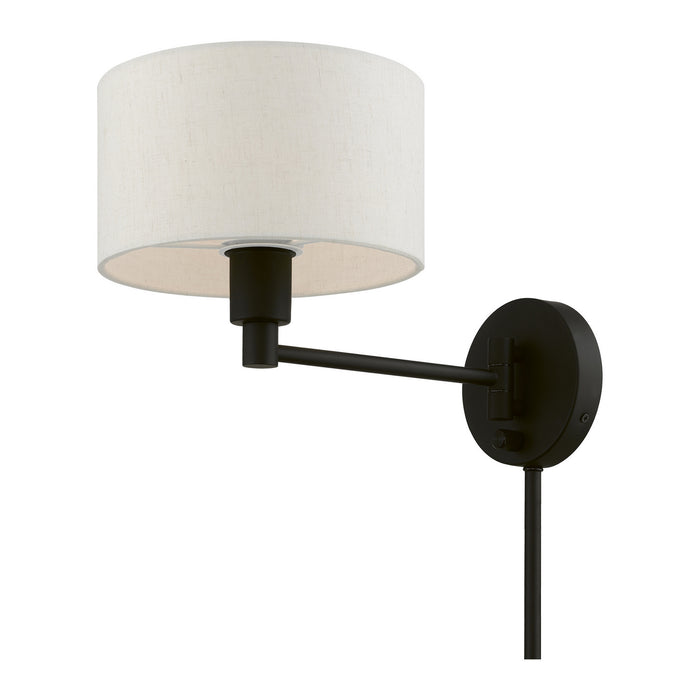 Livex Lighting 40940-04 One Light Swing Arm Wall Lamp, Black