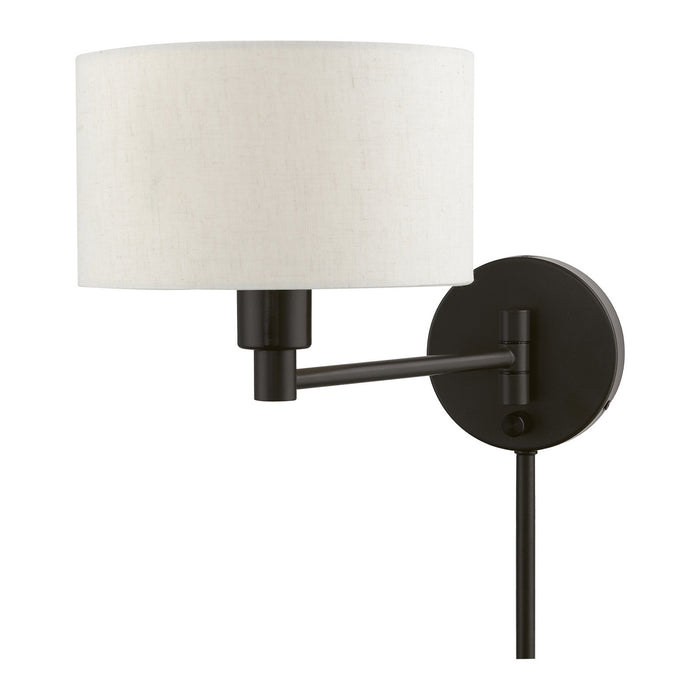 Livex Lighting 40940-92 One Light Swing Arm Wall Lamp, English Bronze