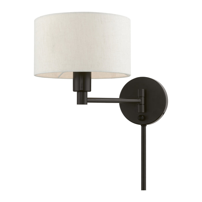 Livex Lighting 40940-92 One Light Swing Arm Wall Lamp, English Bronze