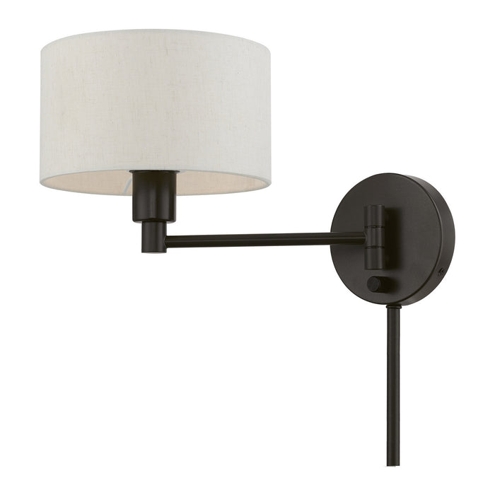 Livex Lighting 40940-92 One Light Swing Arm Wall Lamp, English Bronze