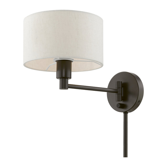Livex Lighting 40940-92 One Light Swing Arm Wall Lamp, English Bronze